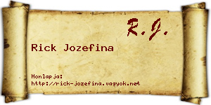 Rick Jozefina névjegykártya